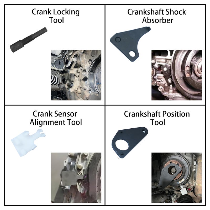 DPTOOL Camshaft Timing Tool Kit Cam and Crankshaft Alignment Locking Tool Compatible with Ford Volvo 1.5T 1.6T 2.0T 2.3T Ecoboost Jaguar Land Rover Evoque 2.0T 303-1552 303-1565 303-1097 303-748 - Image 5